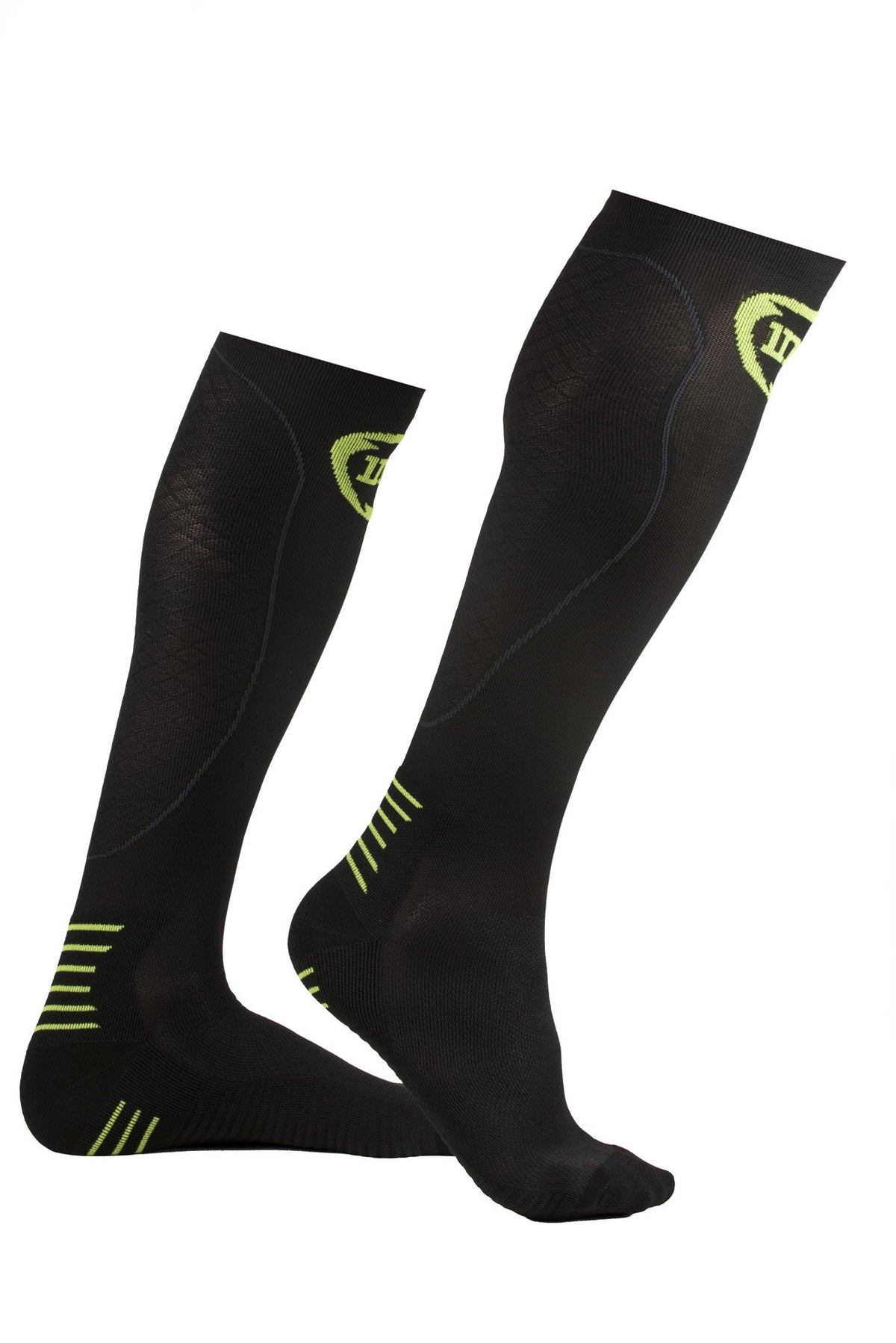 INC PRO Compressiekousen zwart / groen