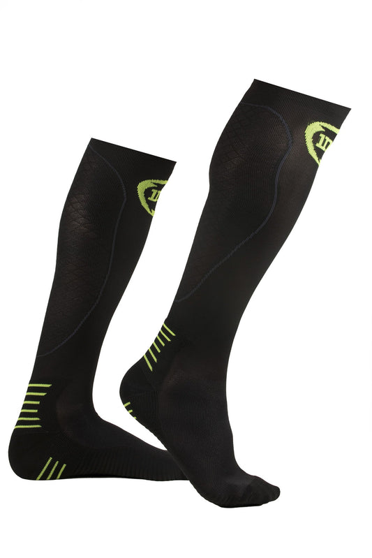 INC PRO Compressiekousen zwart / groen