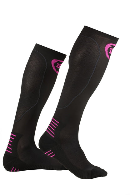 INC PRO Compressiekousen zwart / roze