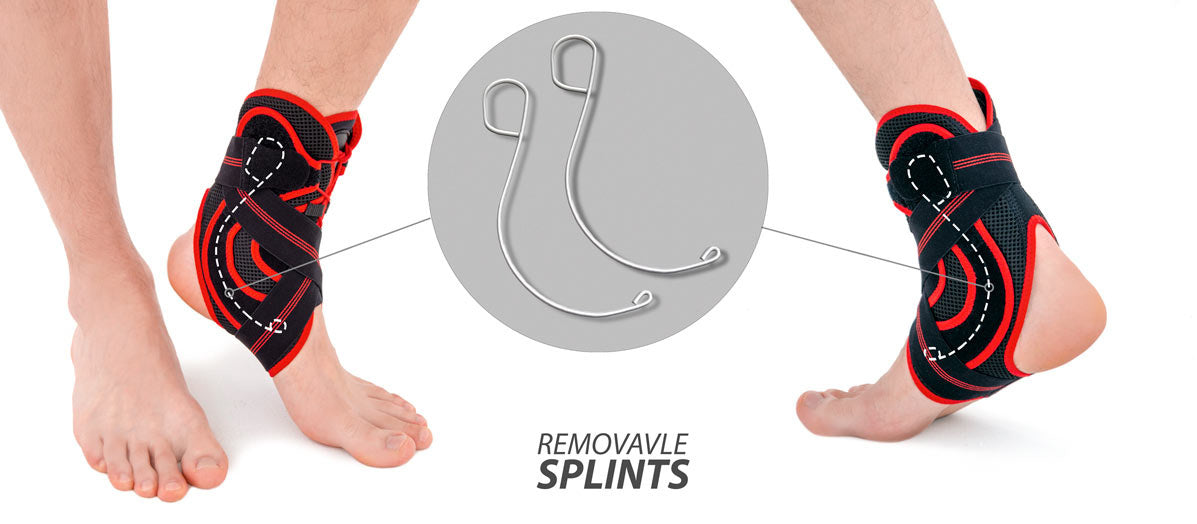 Reh4Sport Lichtgewicht Enkelbrace met baleinen en straps